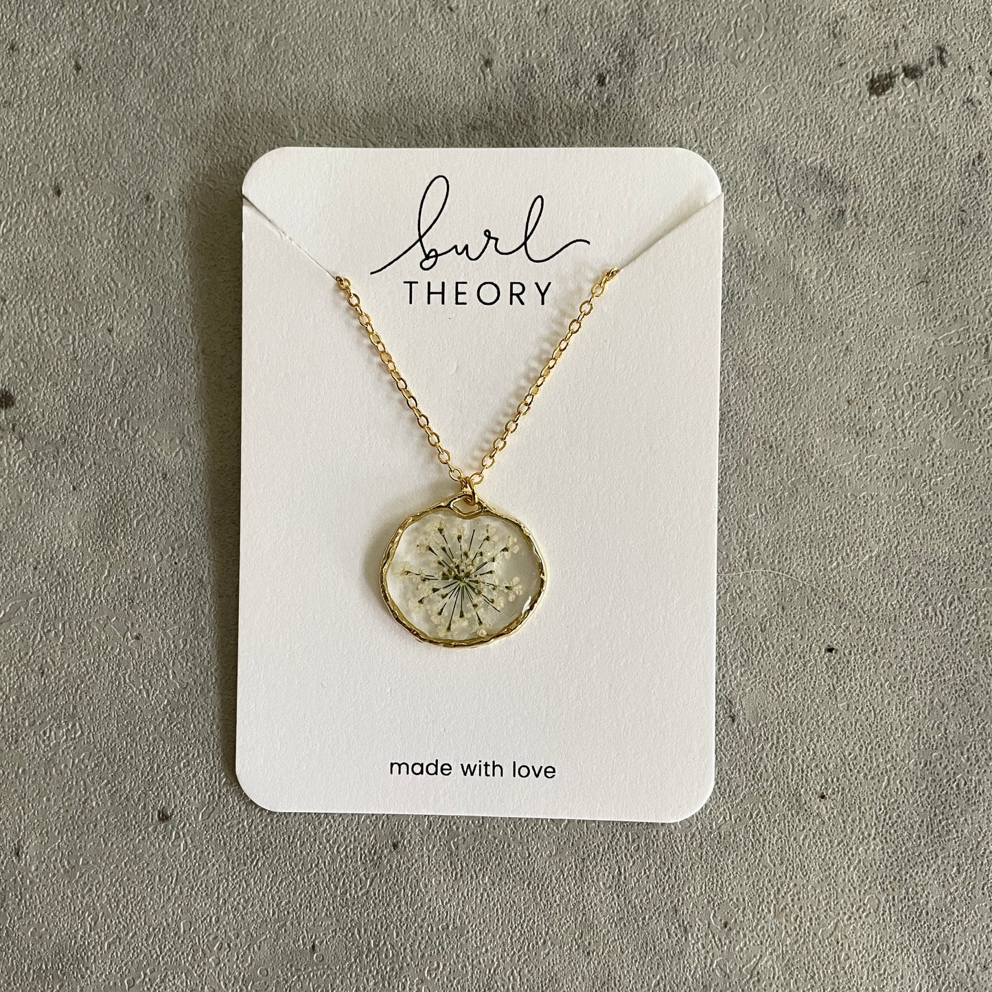 Pressed Flower Necklace