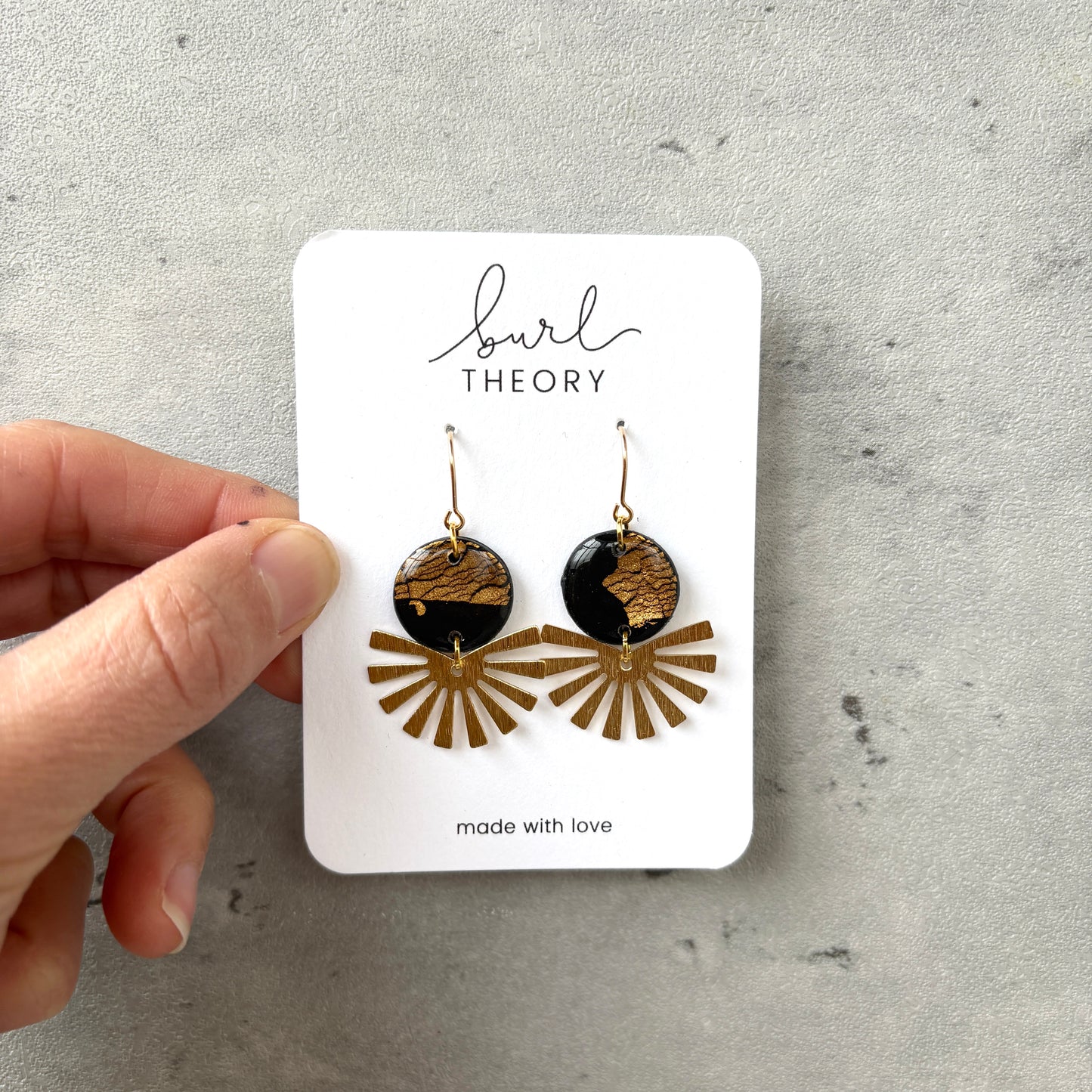 Earrings | Black + Gold