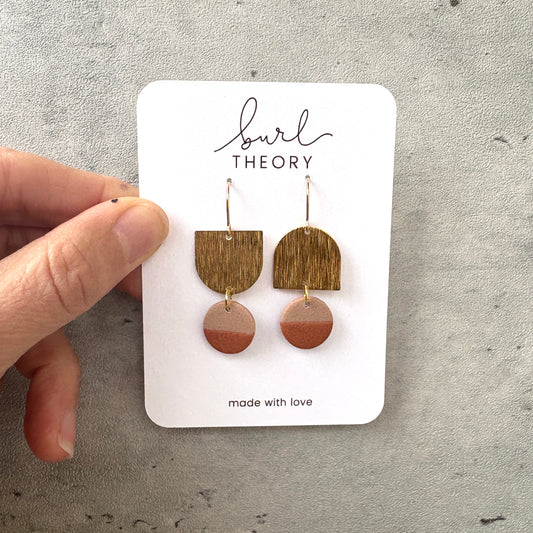 Earrings | Mauve Two-Tone