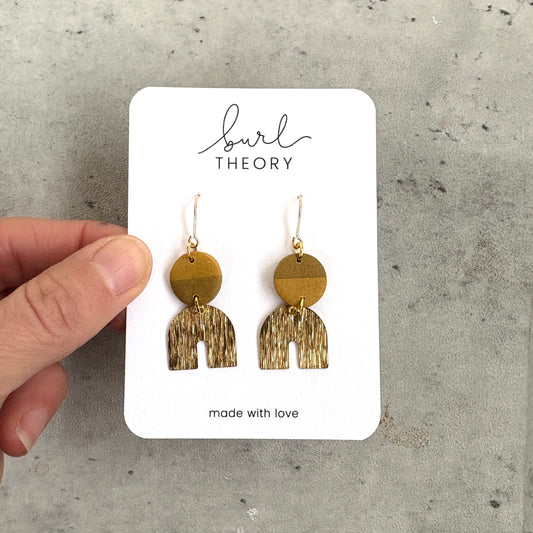 Earrings | Mustard Two-Tone