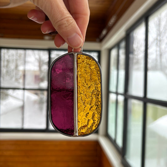 Two-Tone Ornament | Berry + Orange