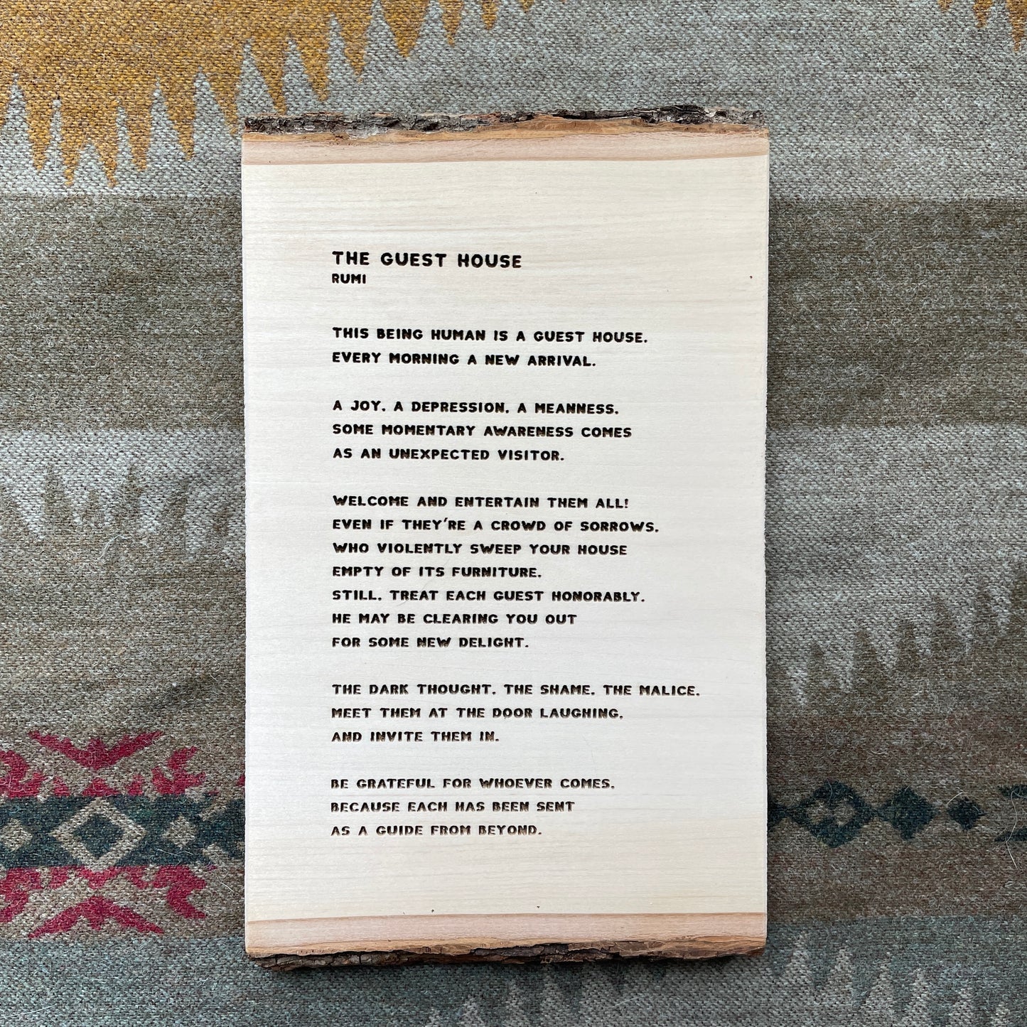 Poem Plank | The Guest House
