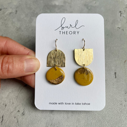 Earrings | Mustard + Gold